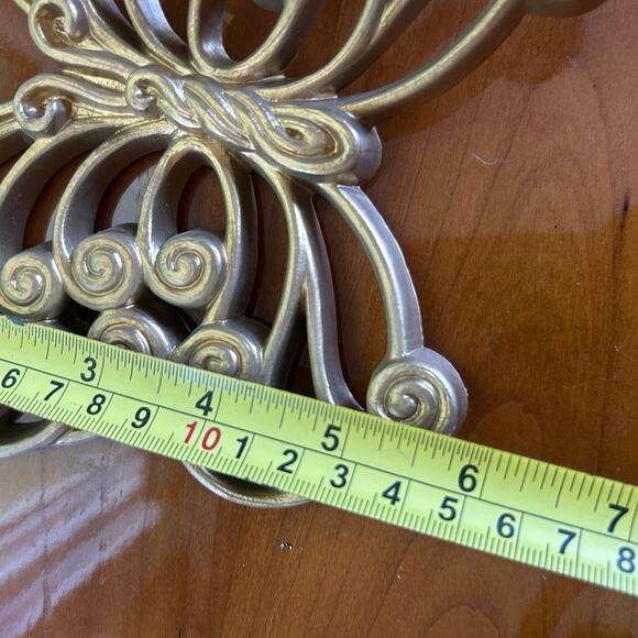 Mid Century Modern Burlwood Butterfly Wall Art Set of 2 - Picture 13 of 16